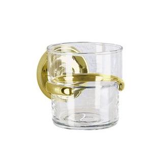 Smedbo K243 Wall Mounted Clear Glass Tumbler in Polished Chrome Villa Collection Collection